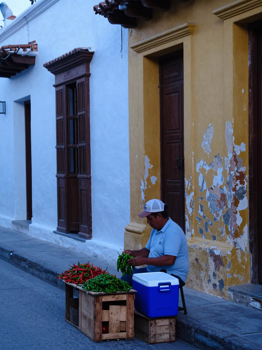 Chili Vendor in Cartagena in in Cartagena, Colombia
