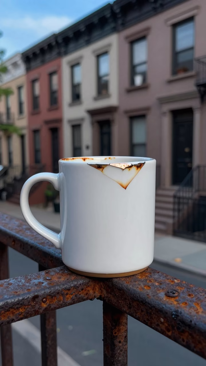 Chipped Ceramic Mug in New York in in New York, United States