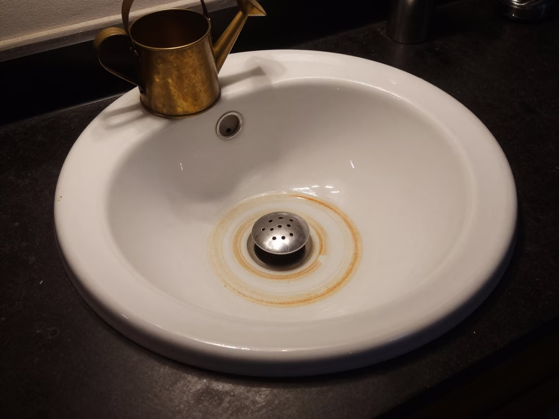 Chipped White Ceramic Basin in Montreal in in Montreal, Canada