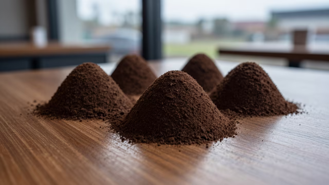 Chocolate Hills Model on Cafe Table in on a cafe table by a window in Ndola