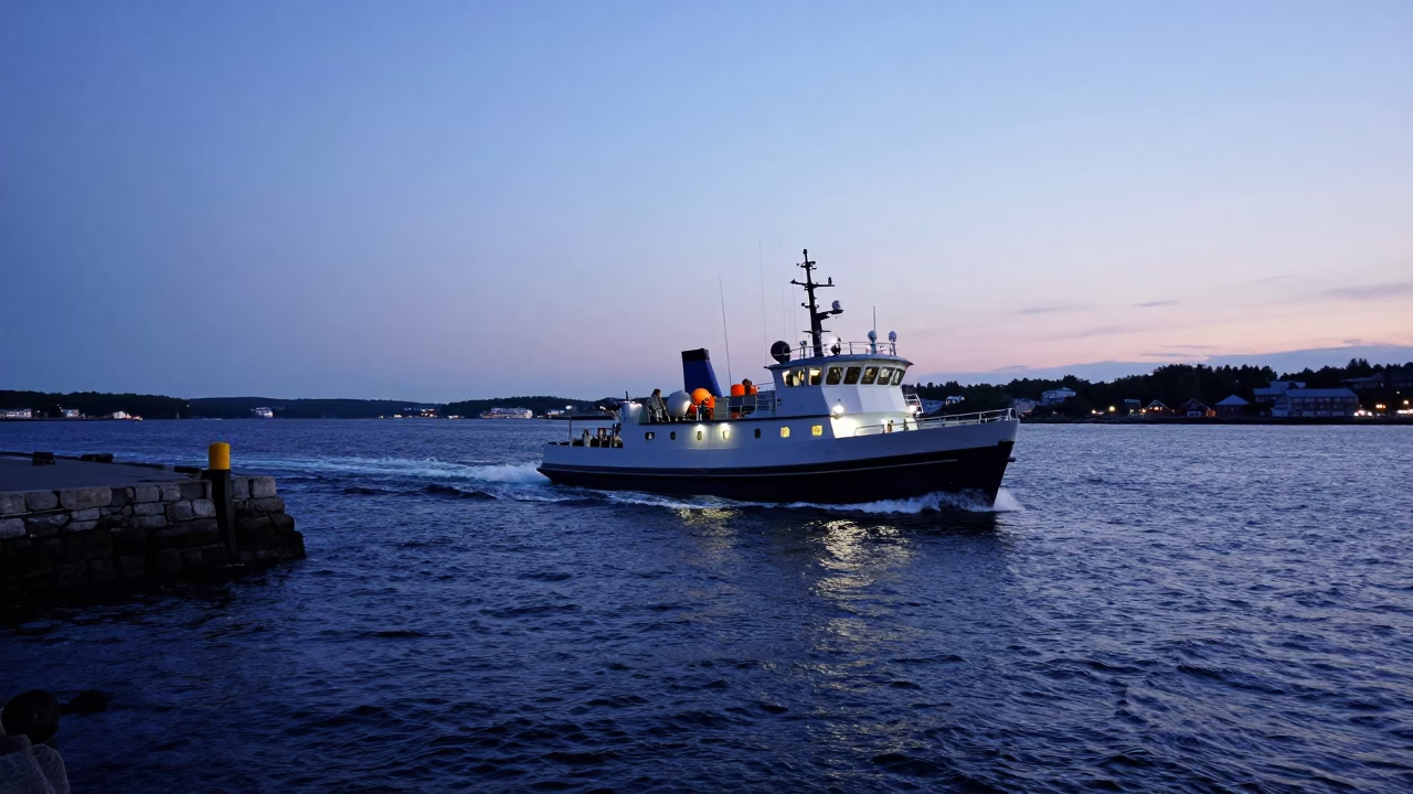 Choppy Waters in Halifax at Blue Hour in in Halifax, Nova Scotia, Canada