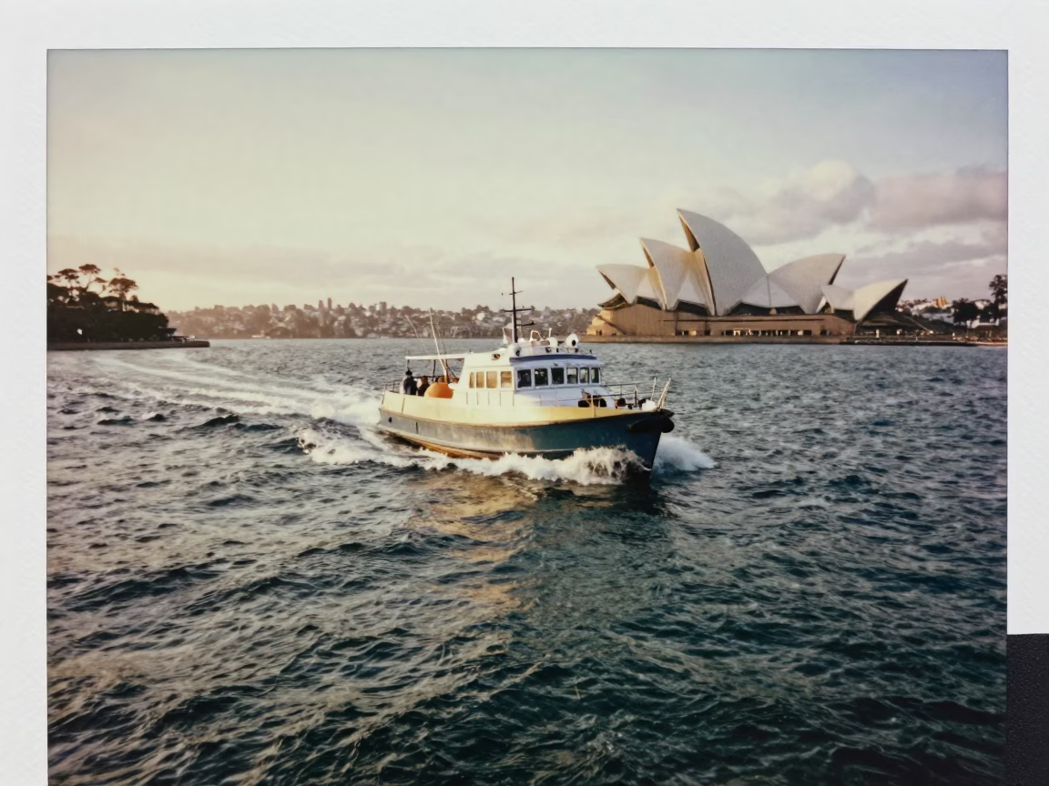 Choppy Waters in Sydney at The Early Morning Light in in Sydney, New South Wales, Australia
