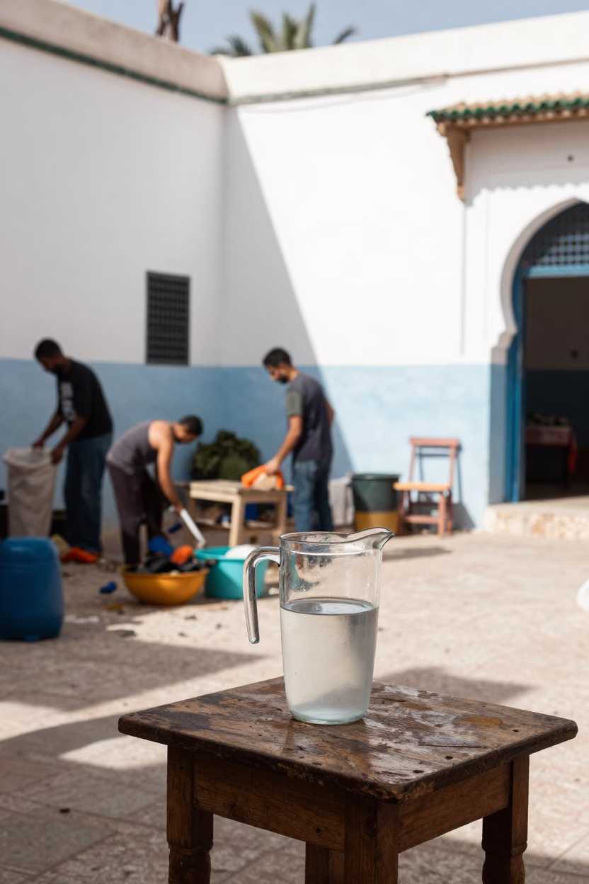 Chore Scene in Casablanca in in Casablanca, Morocco