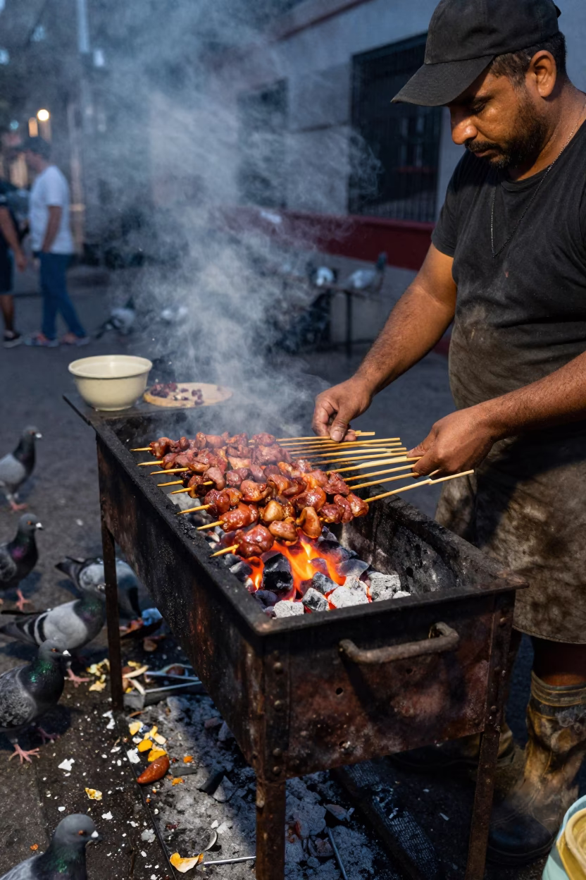Chorizo Skewers in Buenos Aires in in Buenos Aires, Argentina