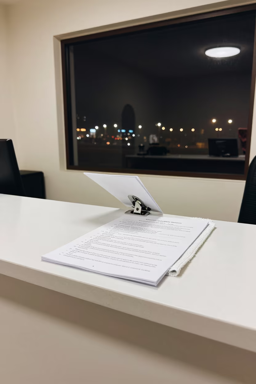 Chrome Pedicure Cup at Ngaoundéré Salon in at a salon reception counter in Ngaoundéré