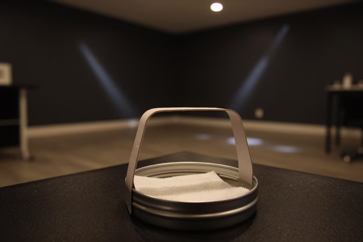 Chrome Perm Rod Tin in Late Night Nail Studio in inside a nail studio near Az Zubayr