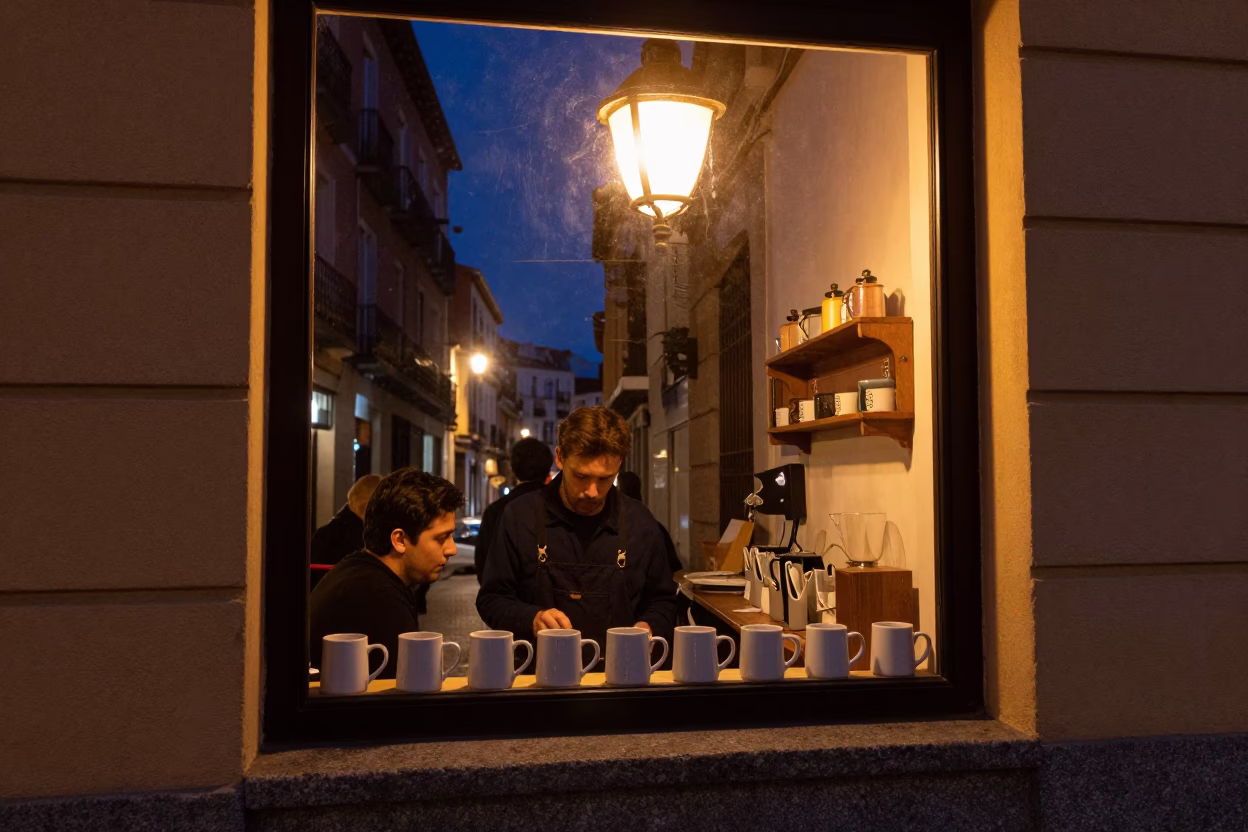 Churrería Counter in Madrid in in Madrid, Spain