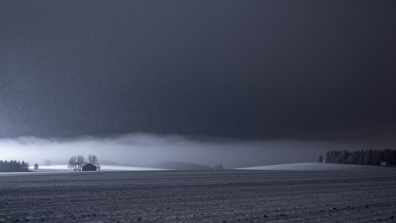 Circumhorizontal Arc Over Polish Fog in through low marine fog in Poland