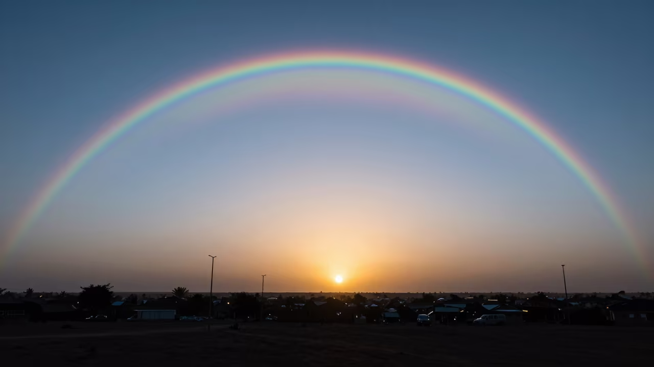 Circumzenithal Arc Above Mali Twilight Sky in in Mali