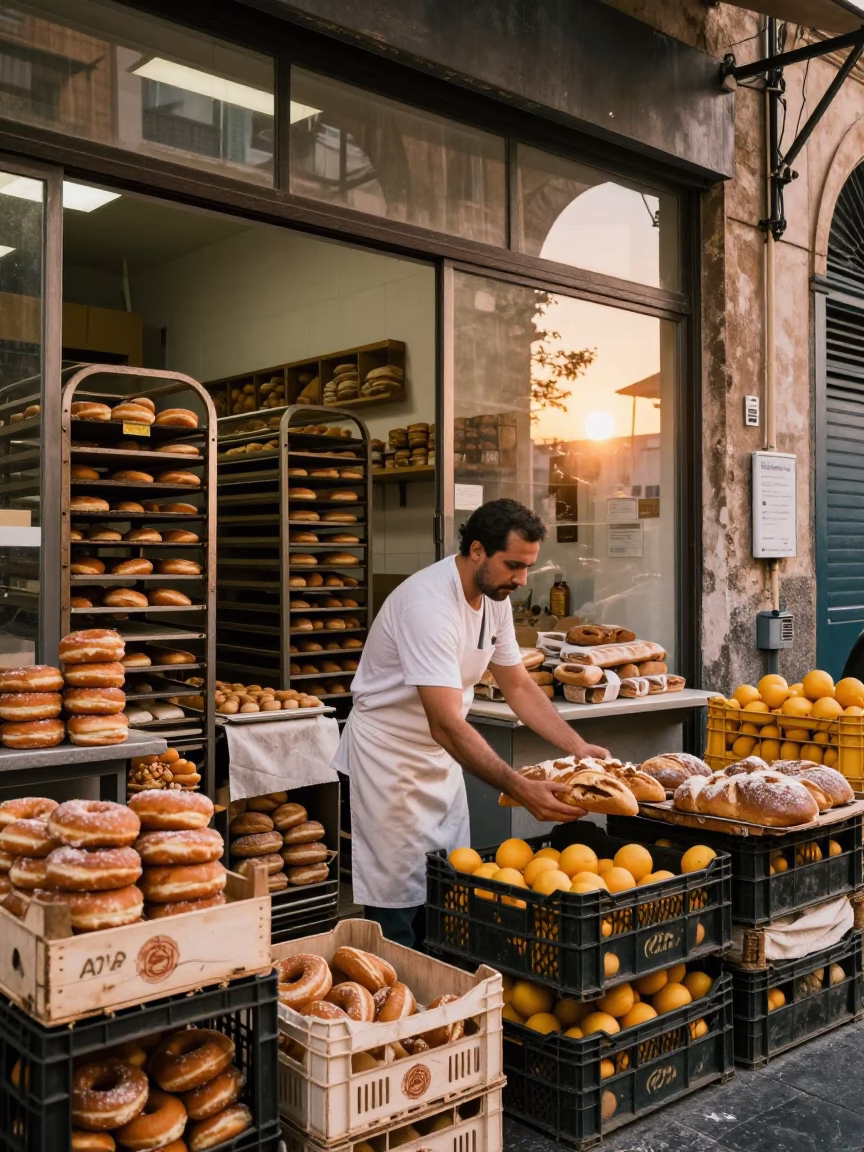 Citrus Crates in Palermo in in Palermo, Italy
