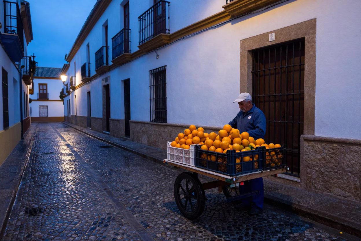 Citrus Vendor in Granada in in Granada, Spain