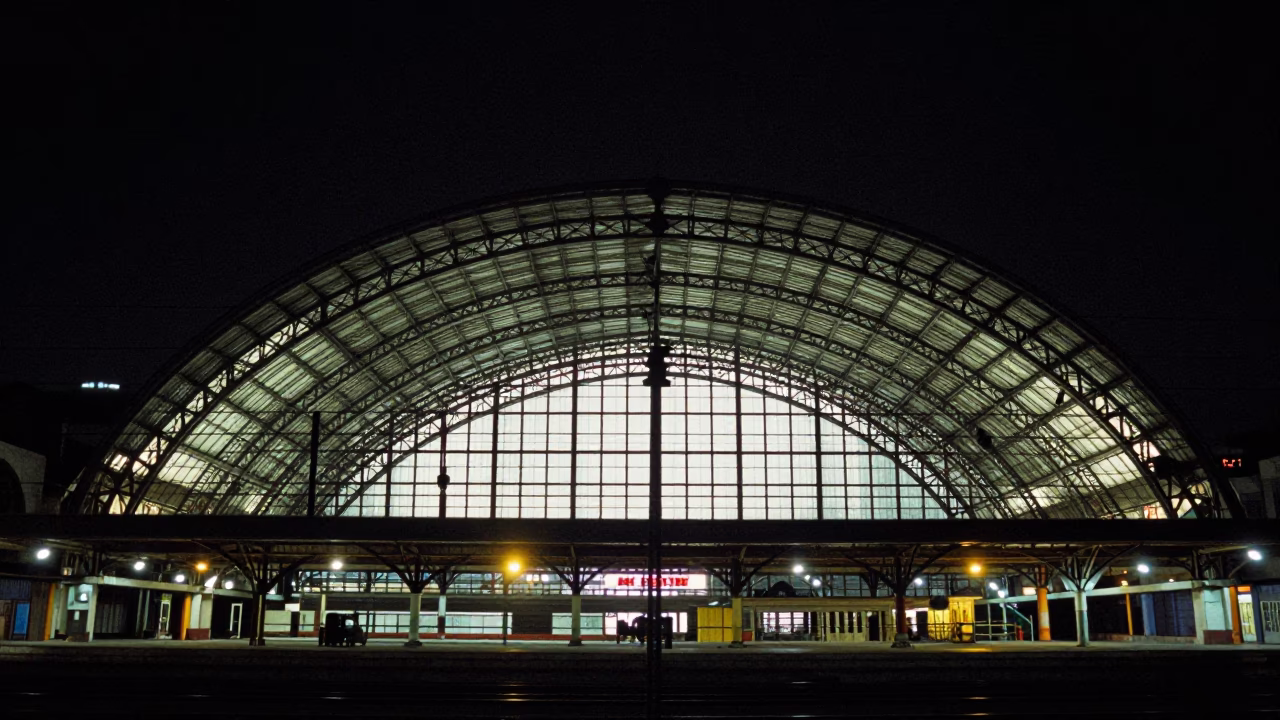 City Center Train Station Arched Roof in Hyderabad in in Hyderabad, India
