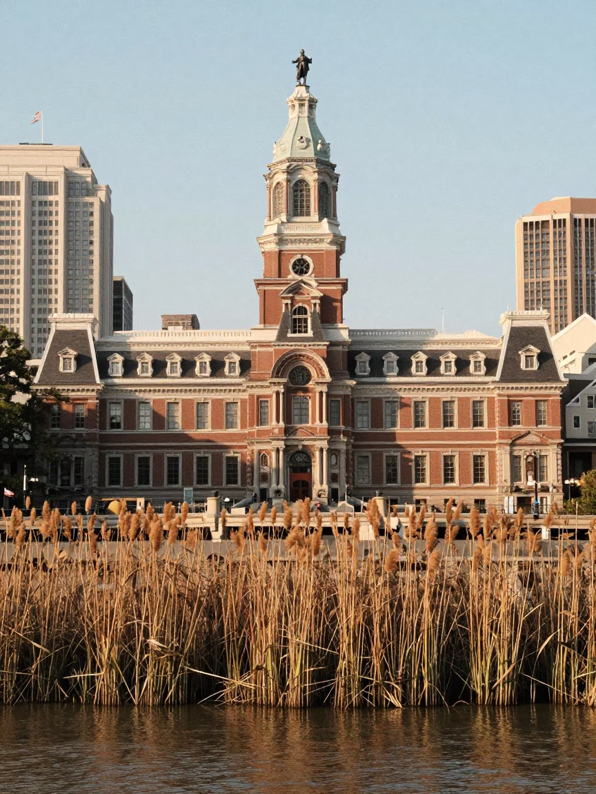 City Hall And Independence Hall in Philadelphia in in Philadelphia, Pennsylvania, United States