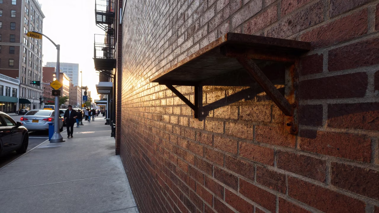 City Street in New York at As First Light Reaches The Scene in in New York, New York, United States