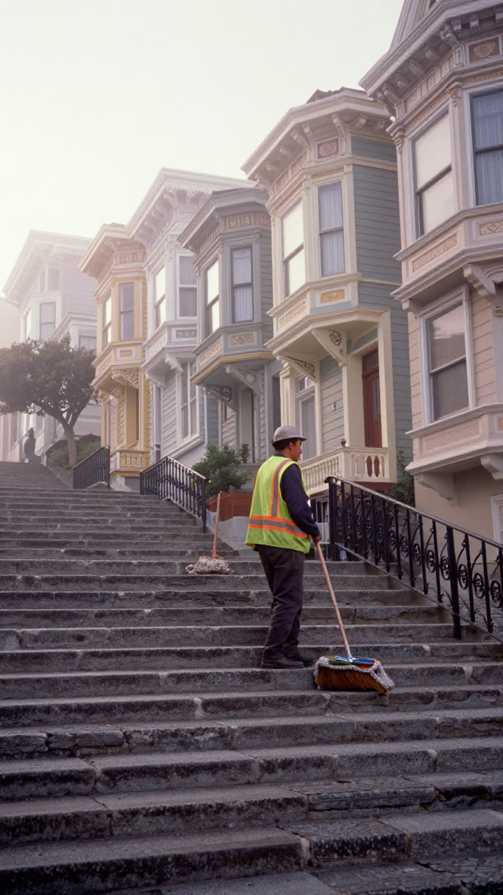 City Worker in San Francisco in in San Francisco, California, United States