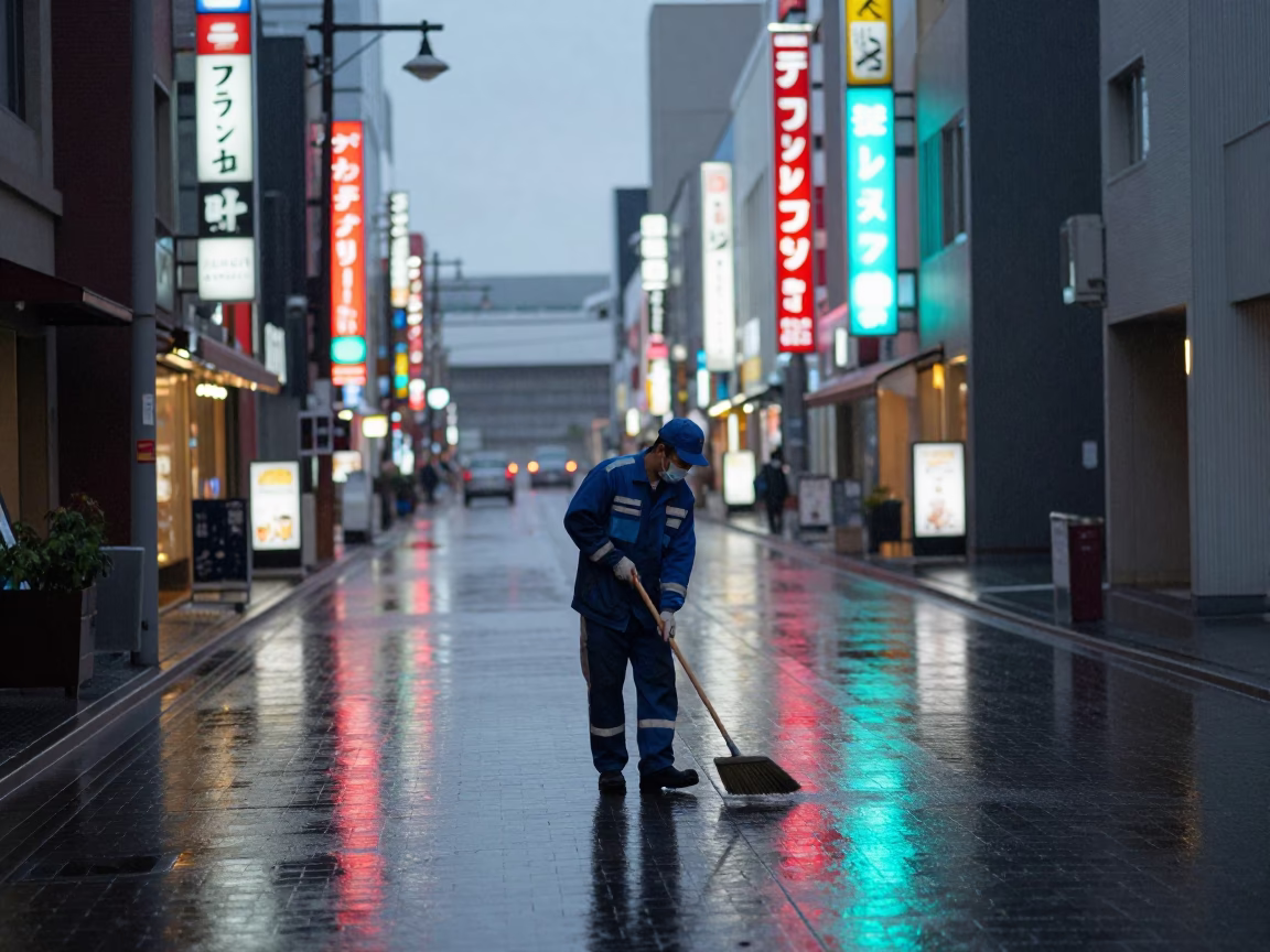 City Worker in Sapporo in in Sapporo, Japan