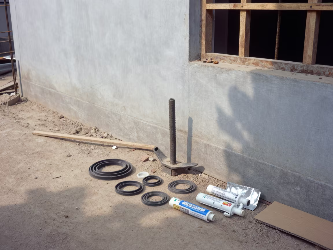 Cladding Anchor Case Gujarat Construction Site in beside a framed building shell in Gujarat