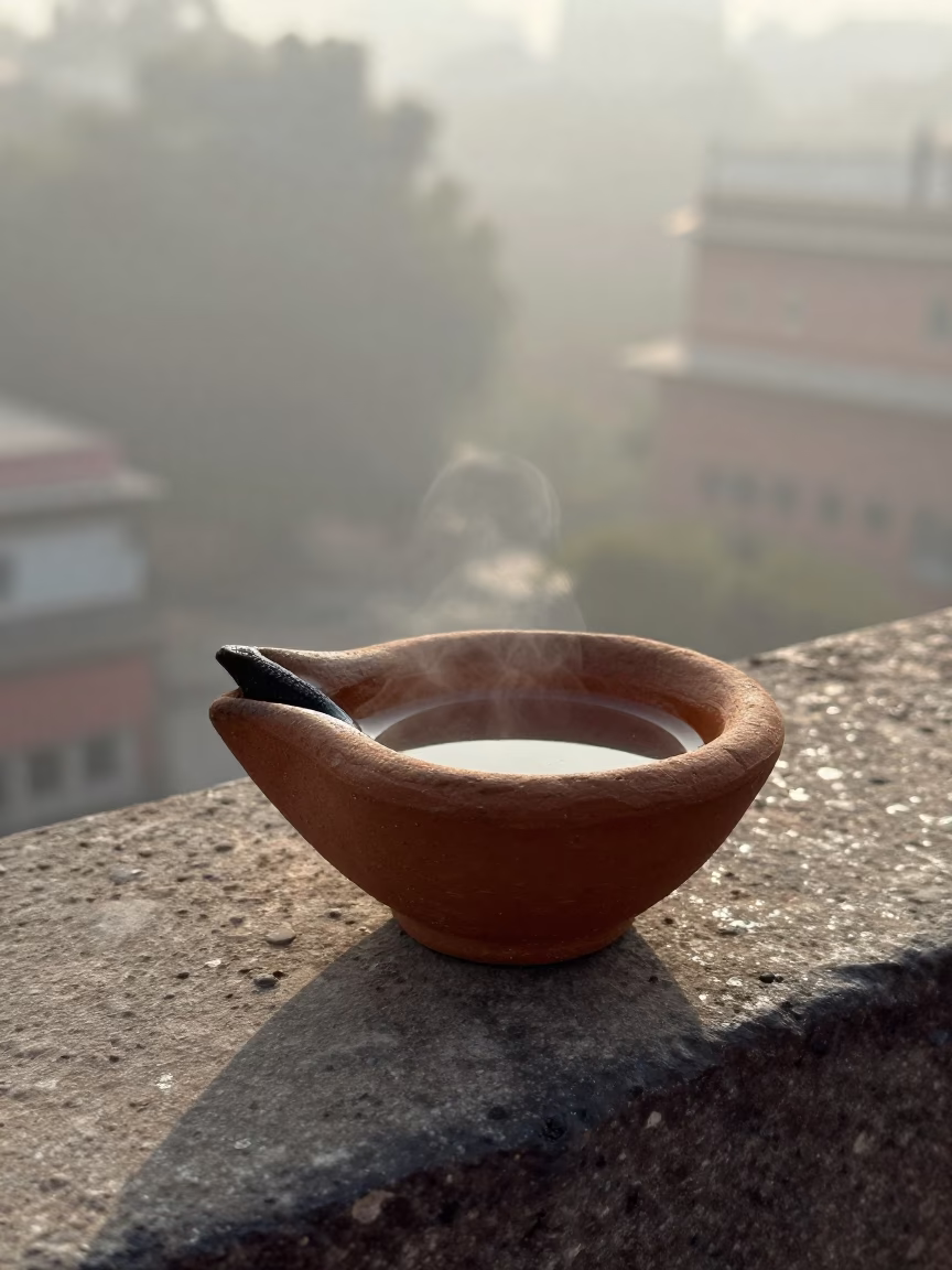 Clay Oil Lamp in Jaipur in in Jaipur, India
