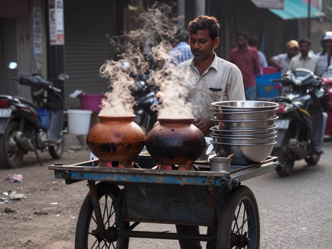 Clay Pot in Kolkata at Evening Light in in Kolkata, India