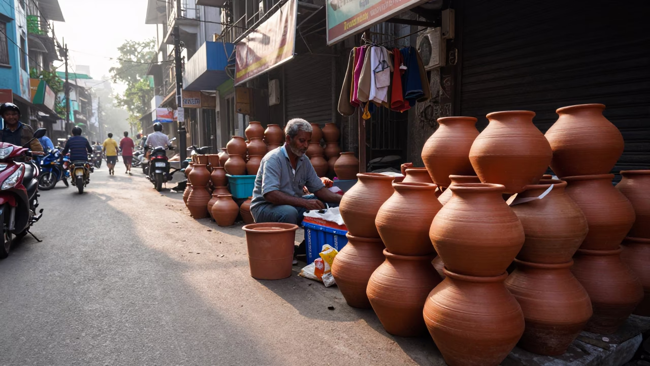 Clay Pots in Kolkata in in Kolkata, India