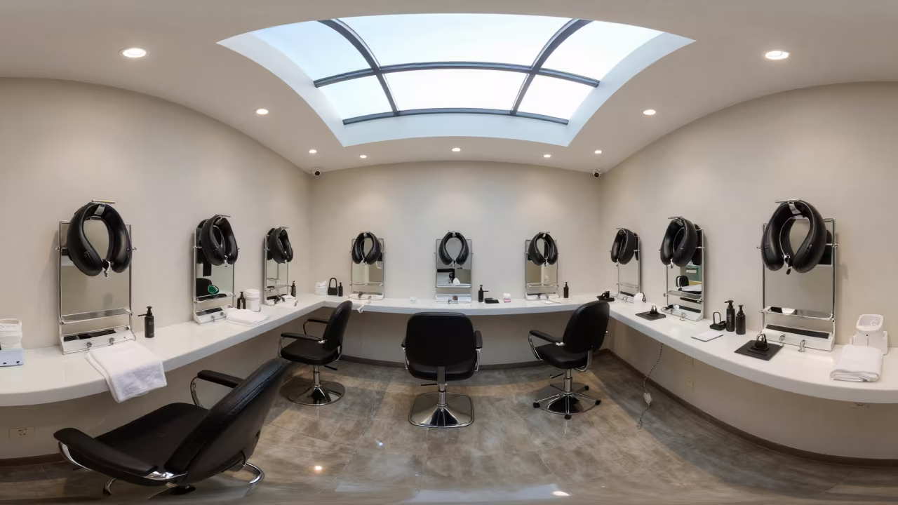 Clean Shampoo Neck Rest in Wuhan Beauty Supply in in a beauty supply area under white LEDs in Wuhan