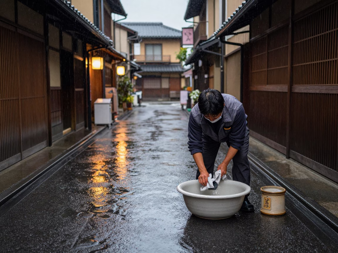 Cleaning Basin in Kyoto in in Kyoto, Japan