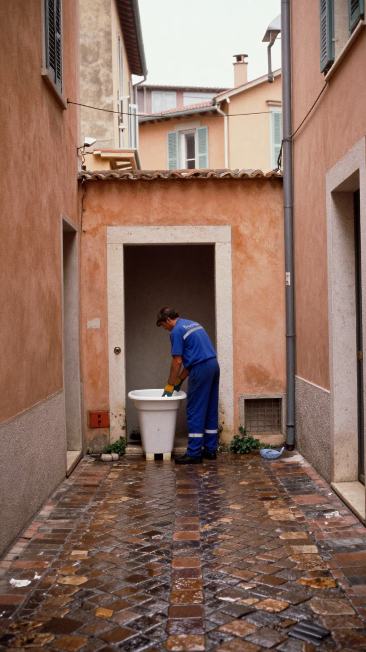 Cleaning Basin in Nice in in Nice, France