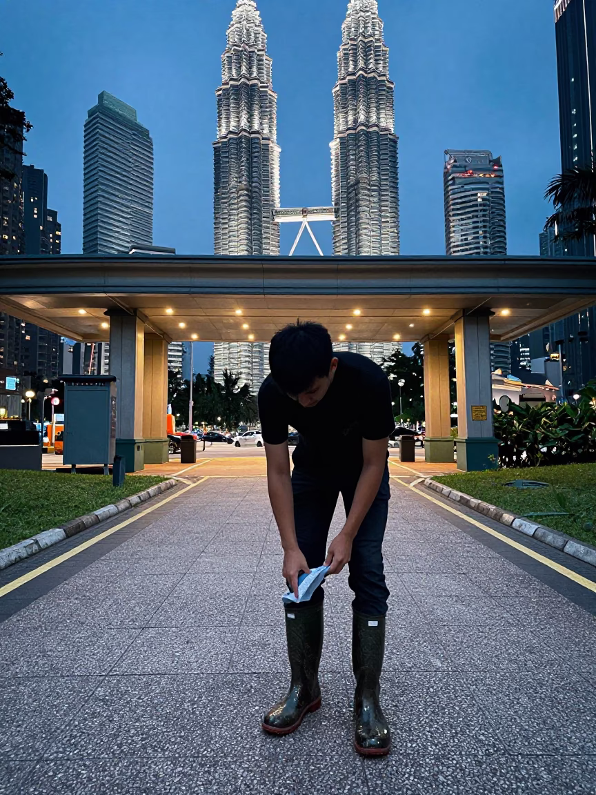 Cleaning Boots in Kuala Lumpur in in Kuala Lumpur, Malaysia