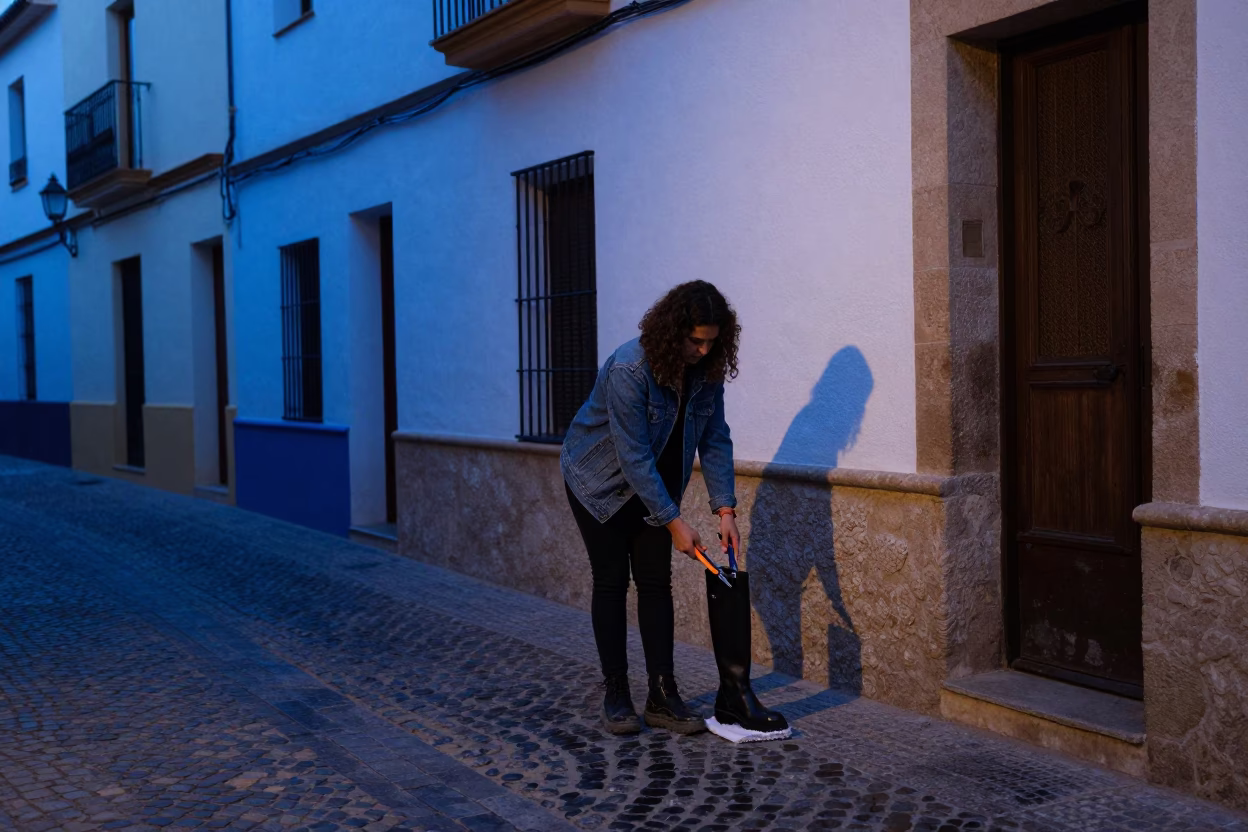 Cleaning Boots in Valencia in in Valencia, Spain