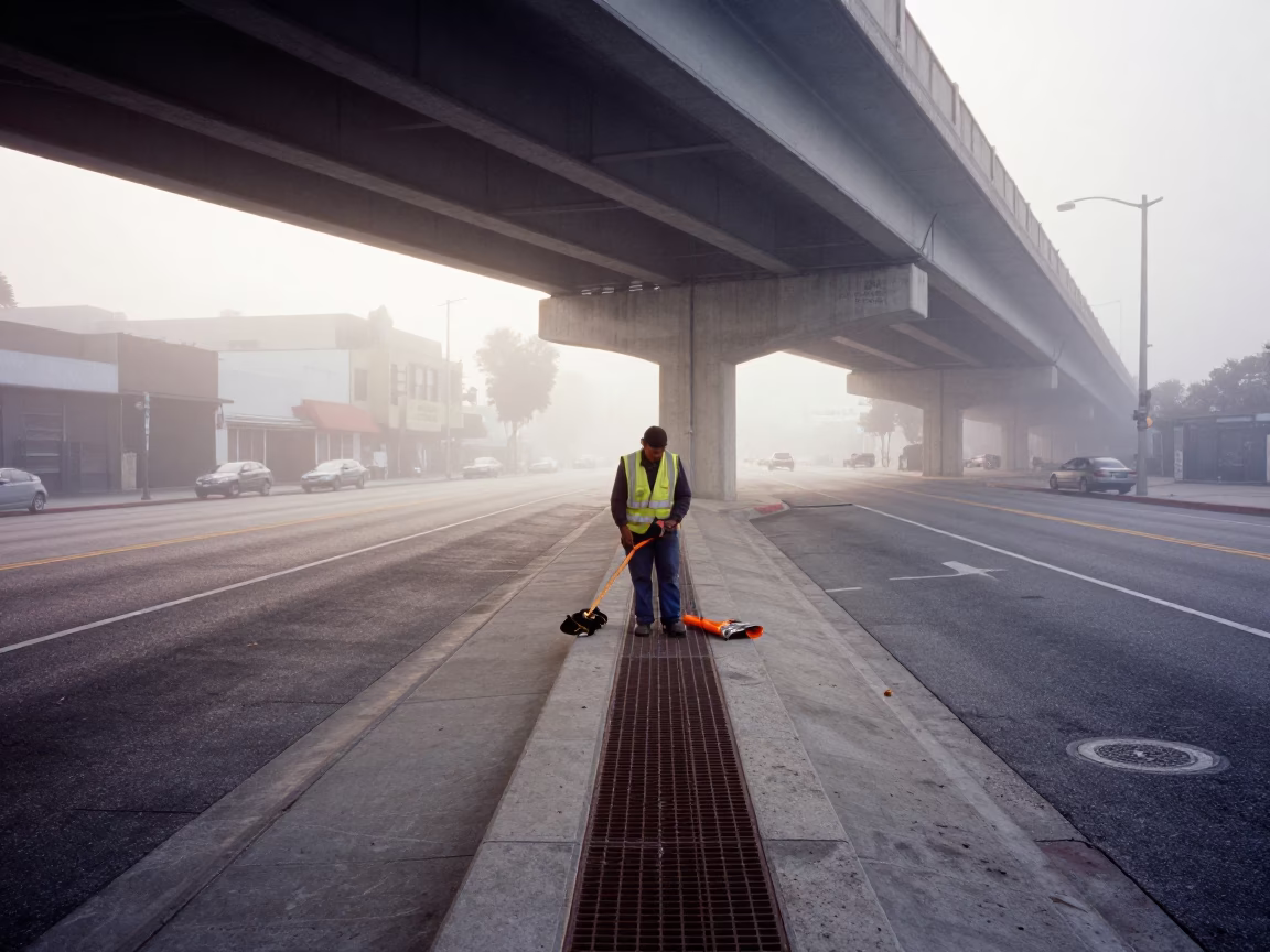 Cleaning Grate in Los Angeles in in Los Angeles, California, United States