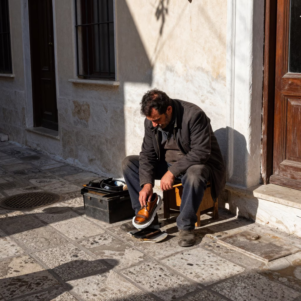 Cleaning Shoe in Athens in in Athens, Greece