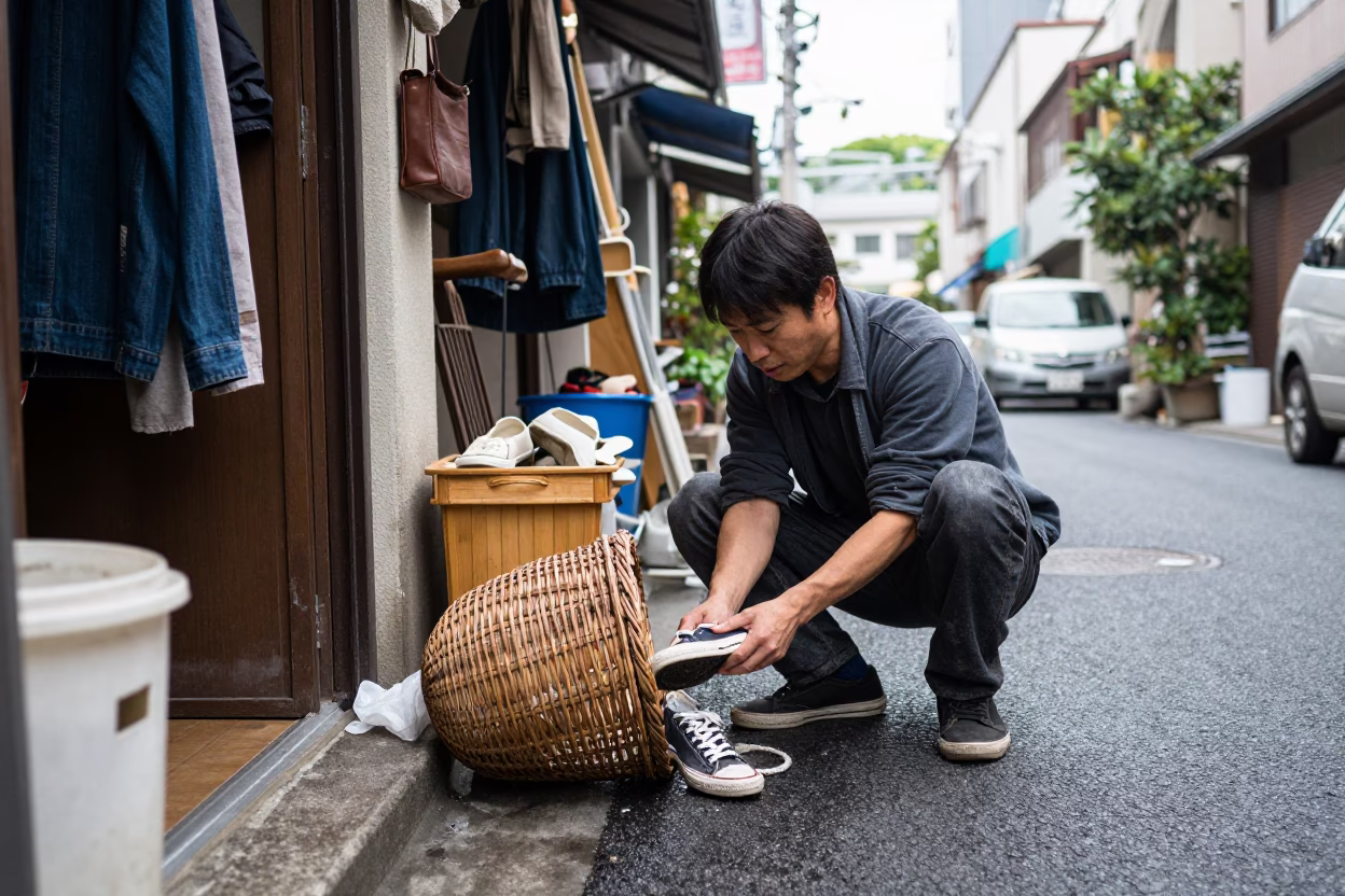 Cleaning Sneaker in Tokyo in in Tokyo, Japan