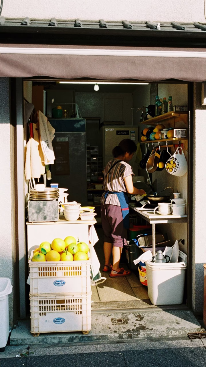 Cleaning Stall in Tokyo in in Tokyo, Japan