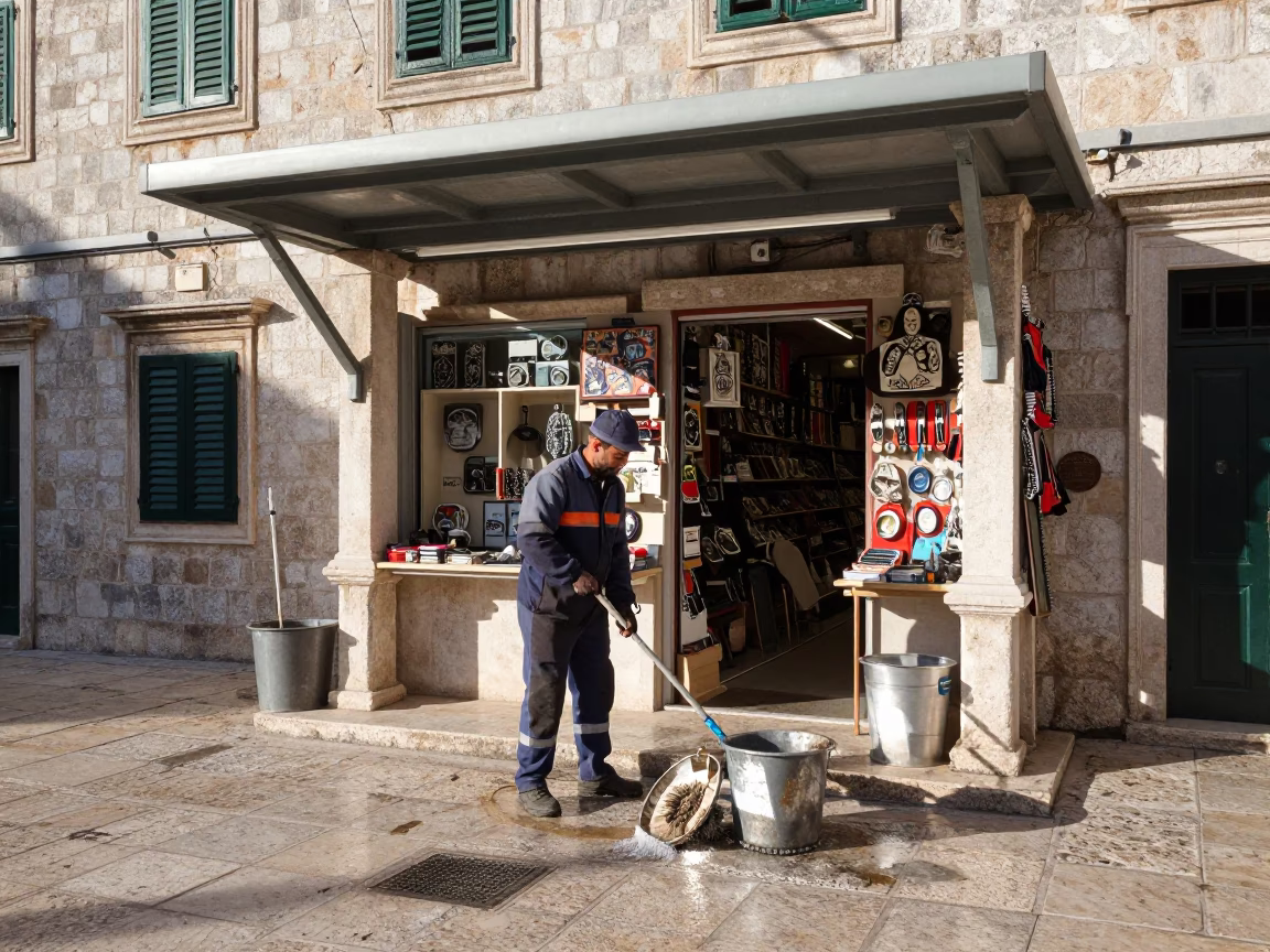 Cleaning Station in Dubrovnik in in Dubrovnik, Croatia