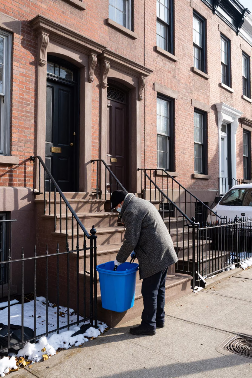 Cleaning Stoop in Philadelphia in in Philadelphia, Pennsylvania, United States