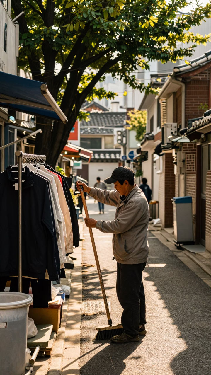 Cleaning Windbreaker in Seoul in in Seoul, South Korea
