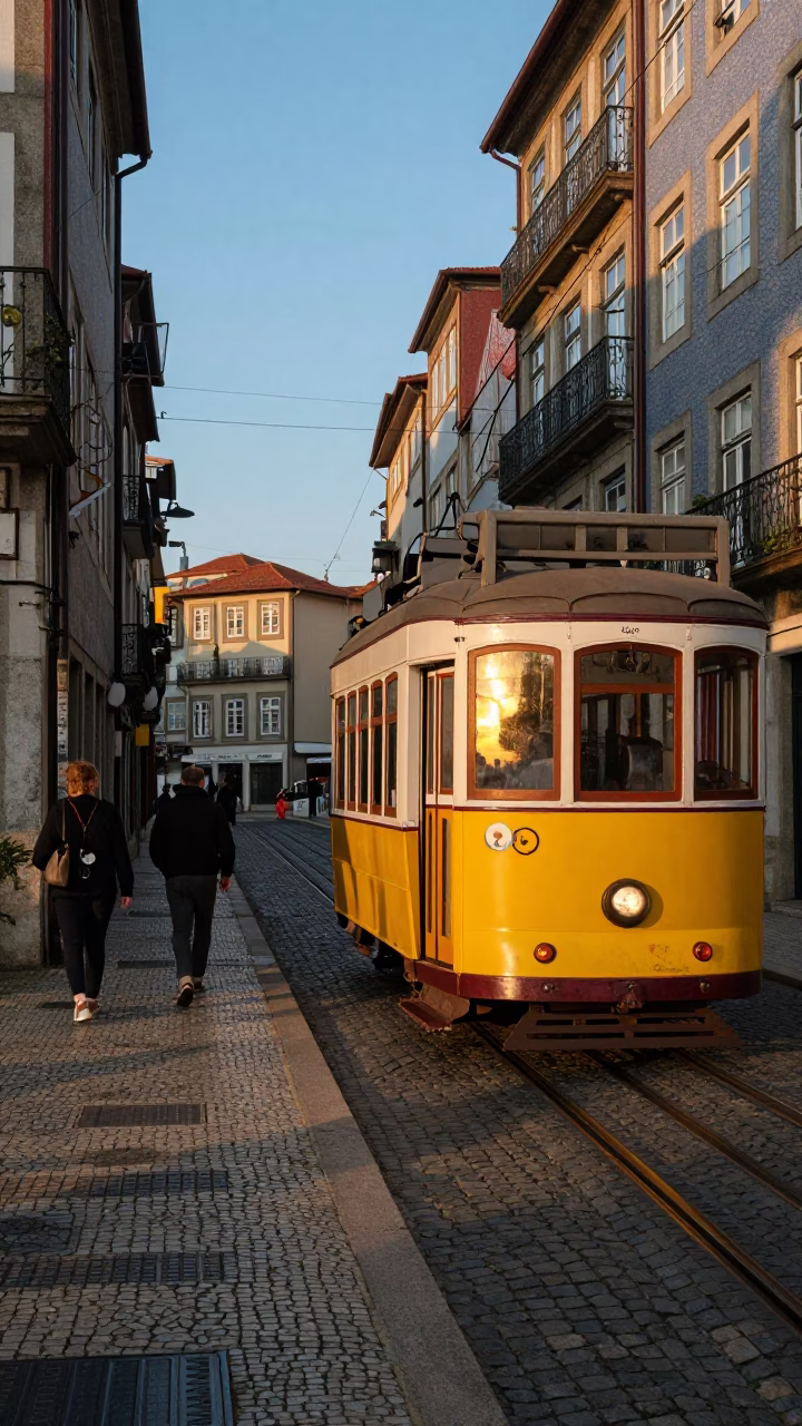 Clear Late-afternoon Light on Afternoon Light in Porto in in Porto, Portugal