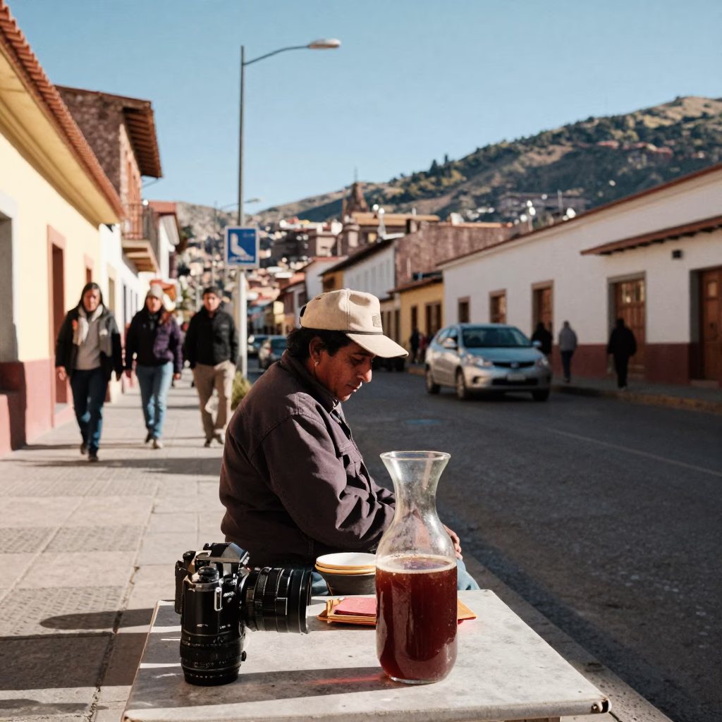 Clear Late-afternoon Light on Afternoon Light in La Paz in in La Paz, Bolivia