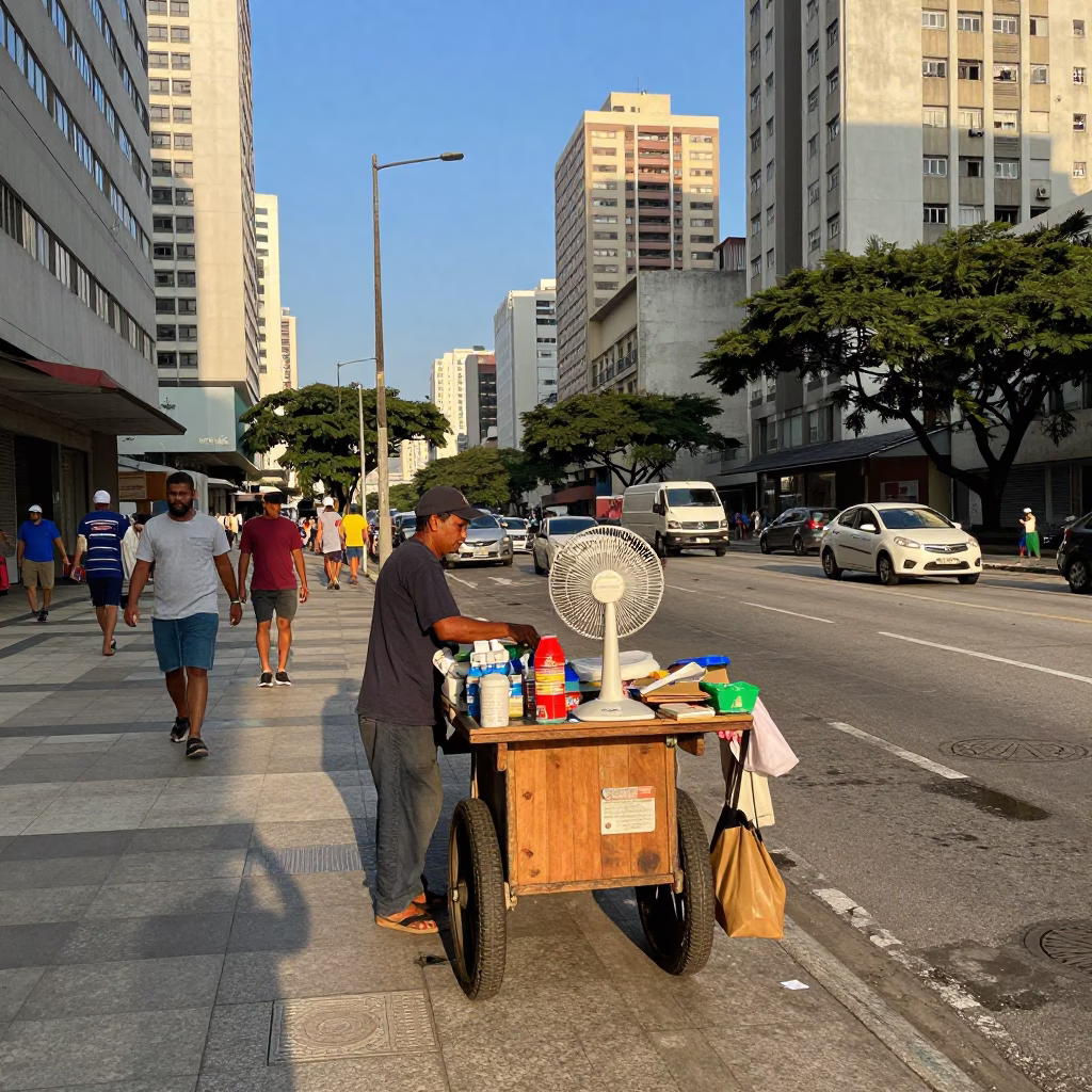 Clear Late-afternoon Light on Afternoon Light in São Paulo in in São Paulo, Brazil