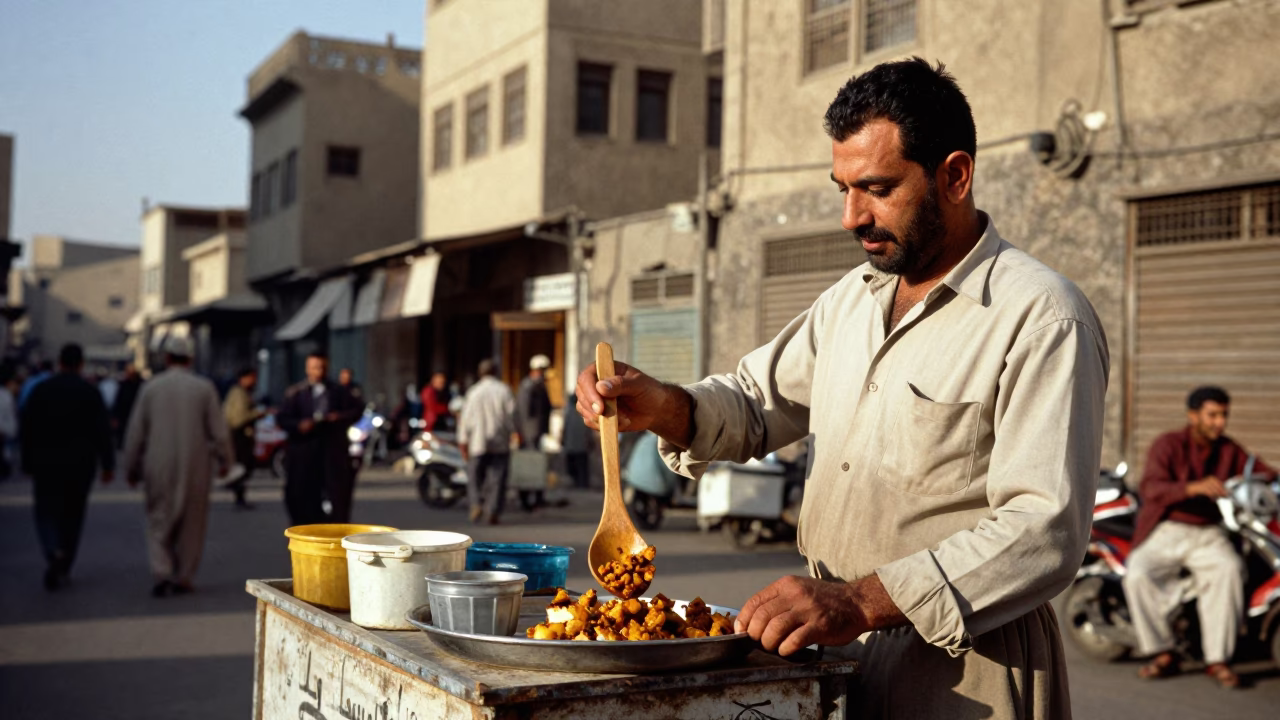 Clear Late-afternoon Light on Spoon in Cairo in in Cairo, Egypt