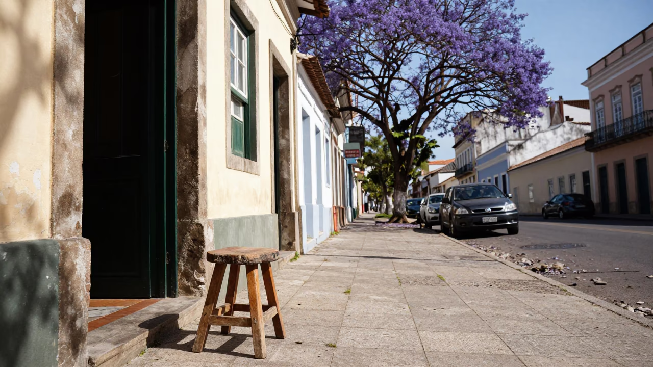 Clear Late-afternoon Light on Street Scene in Salvador in in Salvador, Brazil