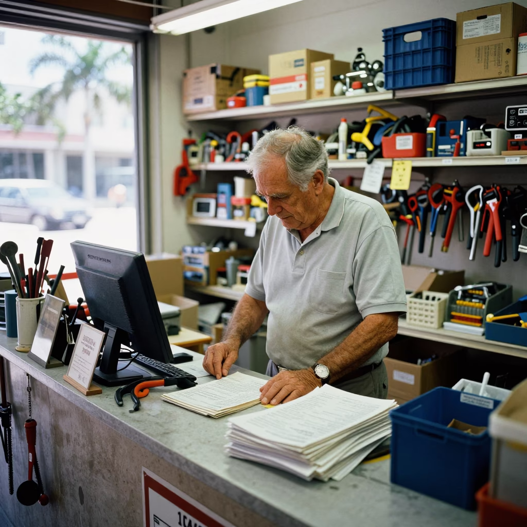 Clerk Surrounded in Miami in in Miami, Florida, United States