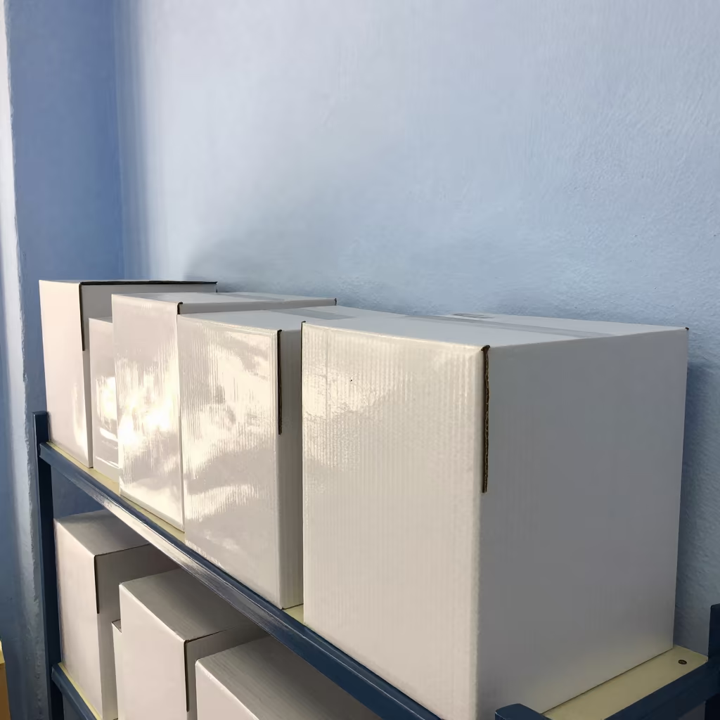 Click and Collect Shelf Midday Chefchaouen in at a checkout lane under flat store light in Chefchaouen