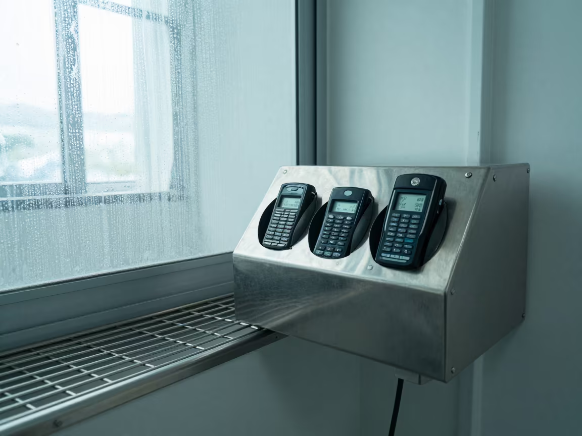 Clinic Pager Charging Station Libreville in inside a clinic exam room in Libreville