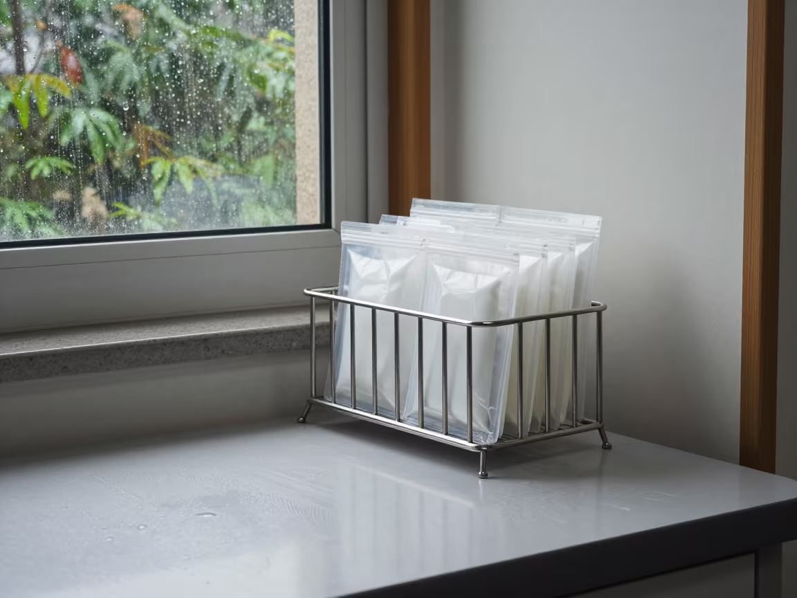 Clinical Sensor Rack After Monsoon Room Reset in inside a clinic exam room in Mira-Bhayandar