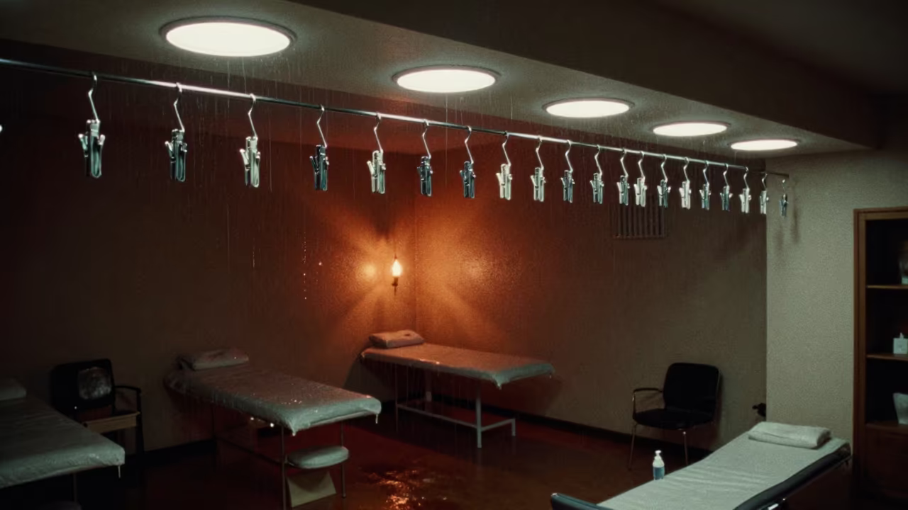 Clip Cord Hook in Blantyre Beauty Supply at Night in in a beauty supply area under white LEDs in Blantyre