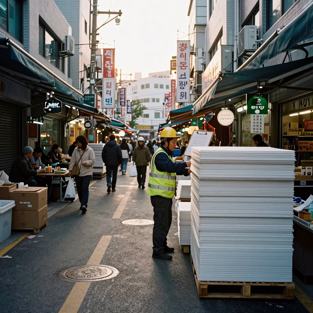 Clipboards in Seoul at As First Light Reaches The Scene in in Seoul, South Korea