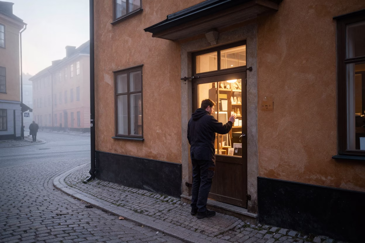 Closing Door in Stockholm in in Stockholm, Sweden