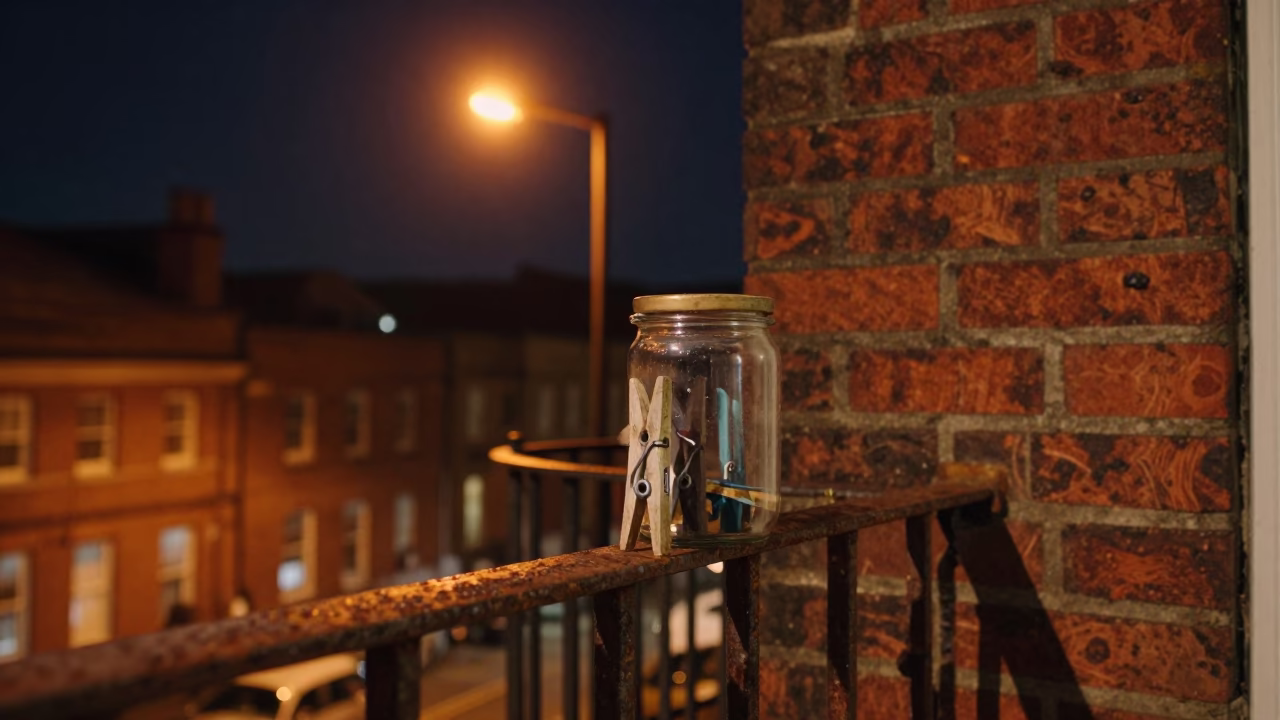 Clothespin after dark in Liverpool in in Liverpool, United Kingdom
