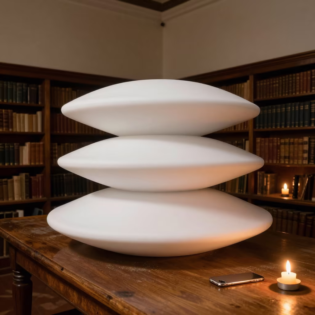 Cloud Stack on Dusty Table Candlelight Quito in on a dusty library table in San Marcos, Quito